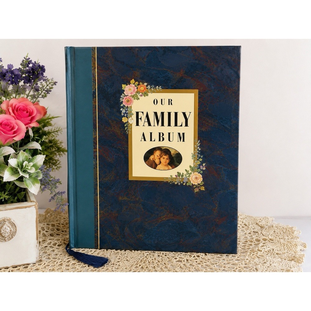 Vintage Italian Bound Family Keepsake Album - Romantic Heirloom Book